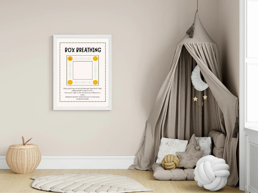 Box Breathing Poster | Calm Breathing Companion Wall Art - Larosier Prints