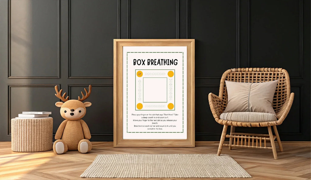 Box Breathing Poster | Calm Breathing Companion Wall Art - Larosier Prints