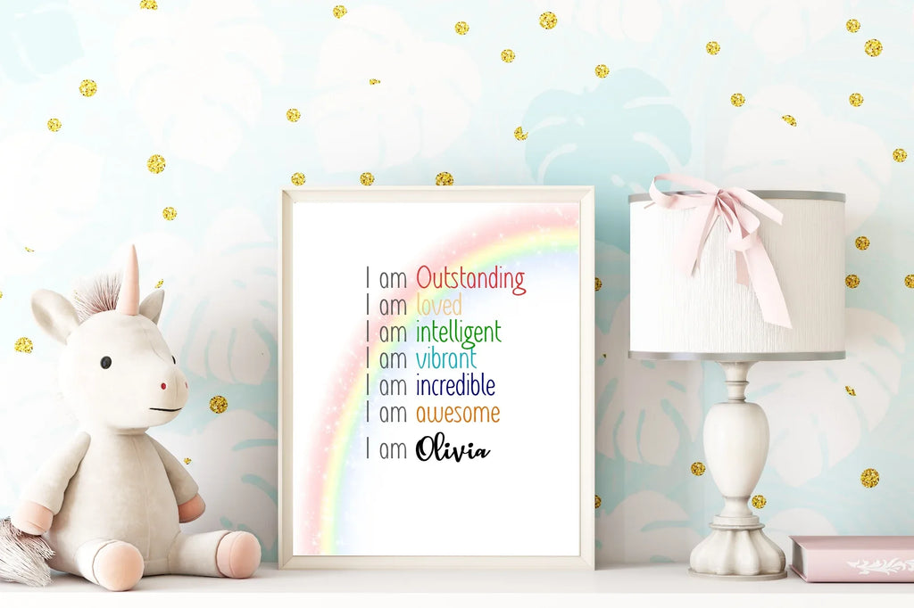 Rainbow Acrostic Poem - Larosier Prints