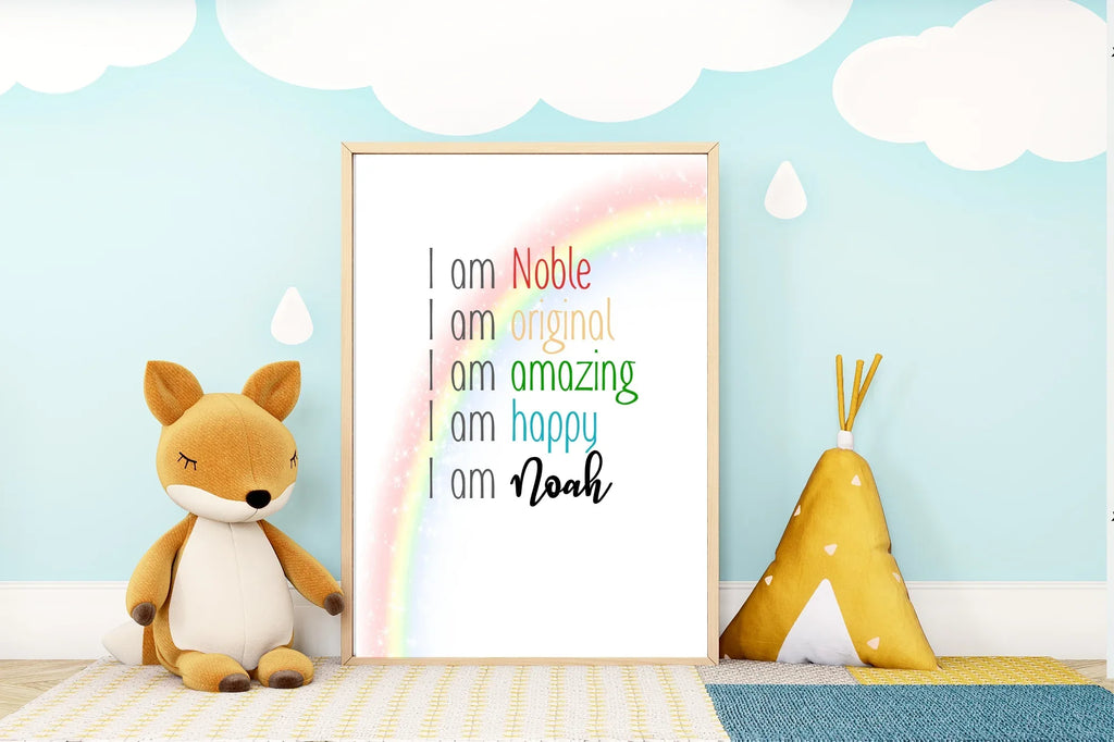 Rainbow Acrostic Poem - Larosier Prints