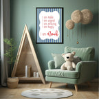 Blue & Green Stripes Acrostic Poem - Larosier Prints