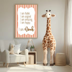 Orange Stripes Acrostic Poem - Larosier Prints