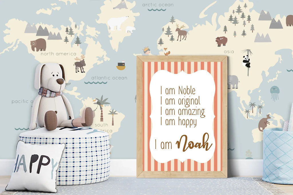 Orange Stripes Acrostic Poem - Larosier Prints