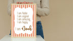 Orange Stripes Acrostic Poem - Larosier Prints