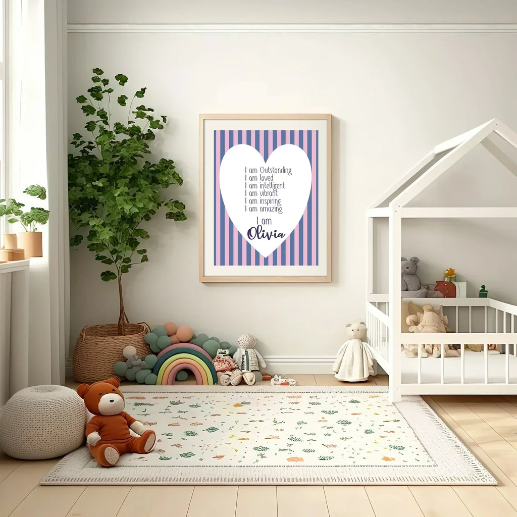 Blue & Pink Acrostic Poem - Larosier Prints