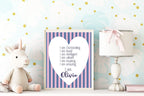 Blue & Pink Acrostic Poem - Larosier Prints