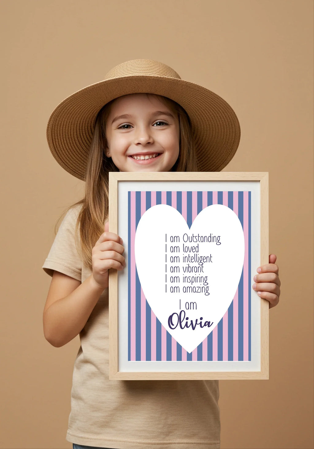 Blue & Pink Acrostic Poem - Larosier Prints