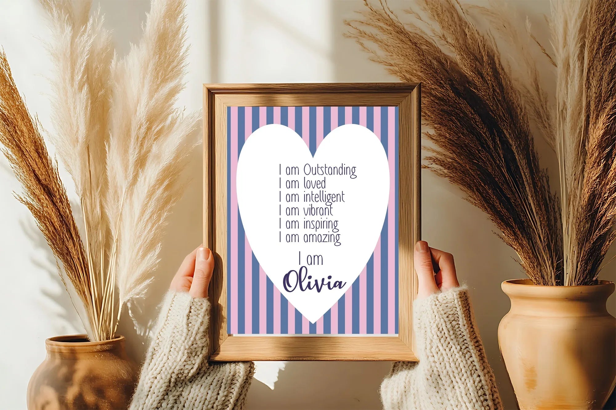 Blue & Pink Acrostic Poem - Larosier Prints