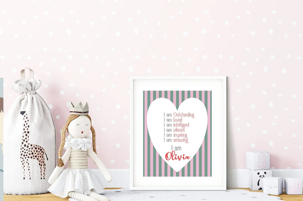 Green & Pink Acrostic Poem - Larosier Prints