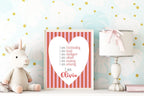 Red & Pink Acrostic Poem - Larosier Prints