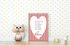 Red & Pink Acrostic Poem - Larosier Prints
