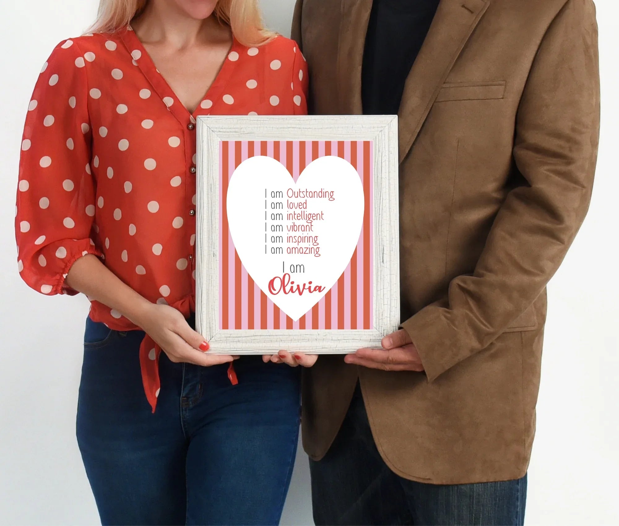 Red & Pink Acrostic Poem - Larosier Prints