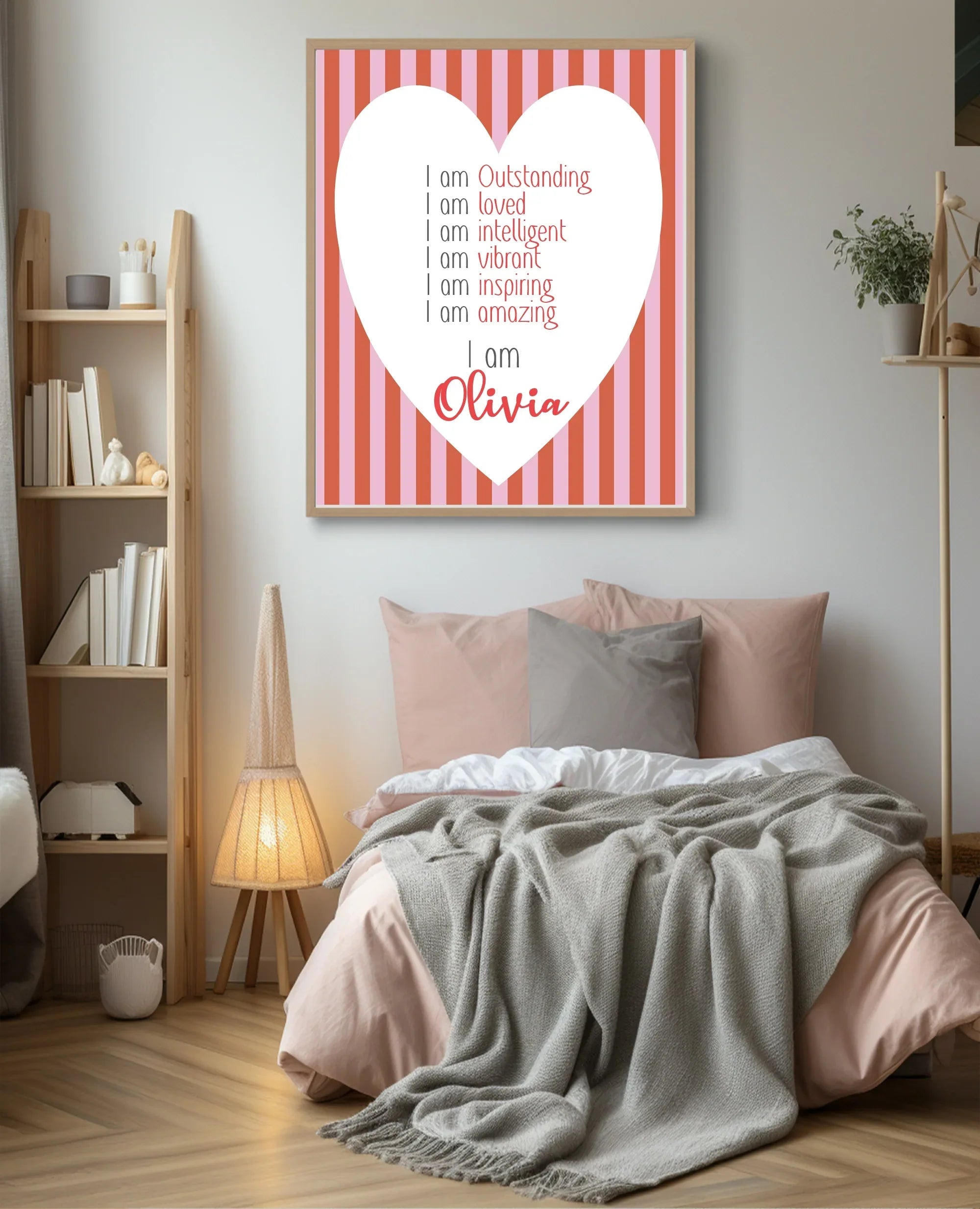 Red & Pink Acrostic Poem - Larosier Prints