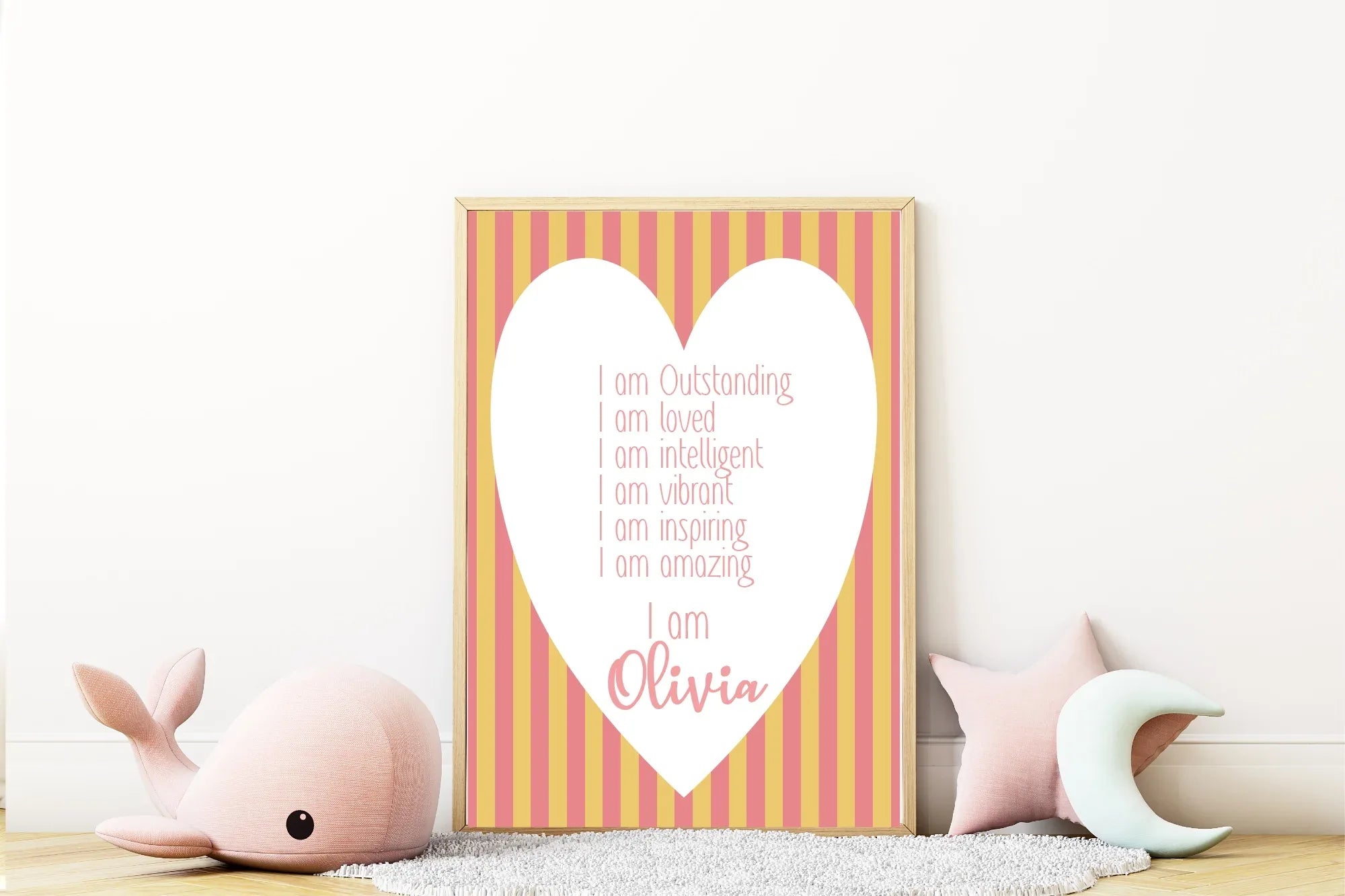 Yellow & Pink Acrostic Poem - Larosier Prints