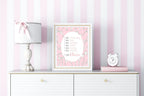 Pink Bows Acrostic Poem - Larosier Prints