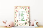 Pink Flowers Acrostic Poem - Larosier Prints