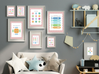 Pink & White Heart Count To 10 Poster | Educational Wall Art - Larosier Prints