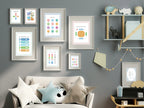 Pastel Stripe Colours Educational Wall Art Poster | Blue, Pink or Mint Green - Larosier Prints