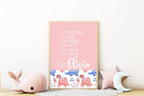 Pink Dinosaur Acrostic Poem - Larosier Prints