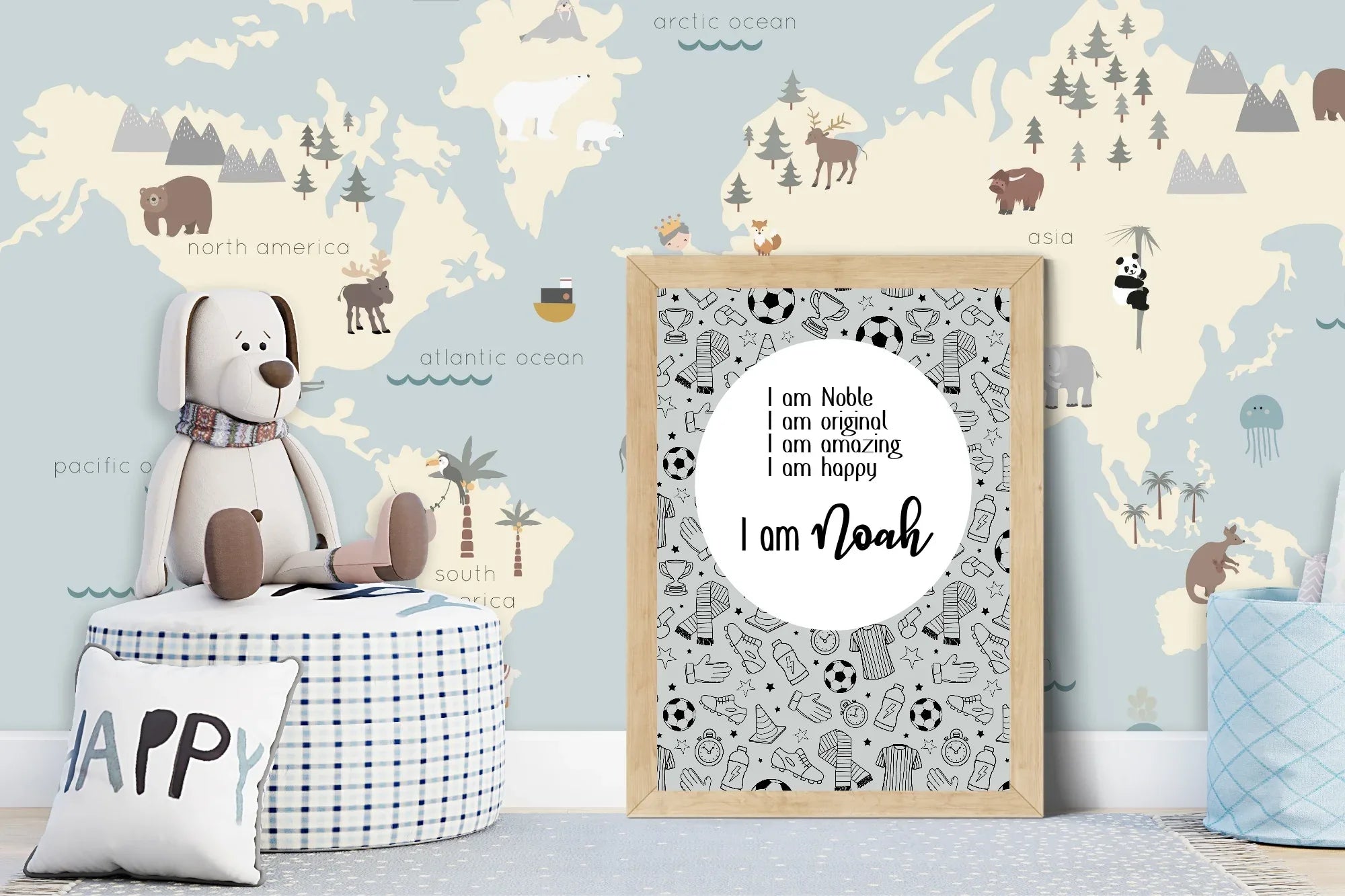 Football Acrostic Poem | Black - Larosier Prints