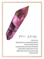 Rose Quartz Definition Print | Crystals Wall Art - Larosier Prints