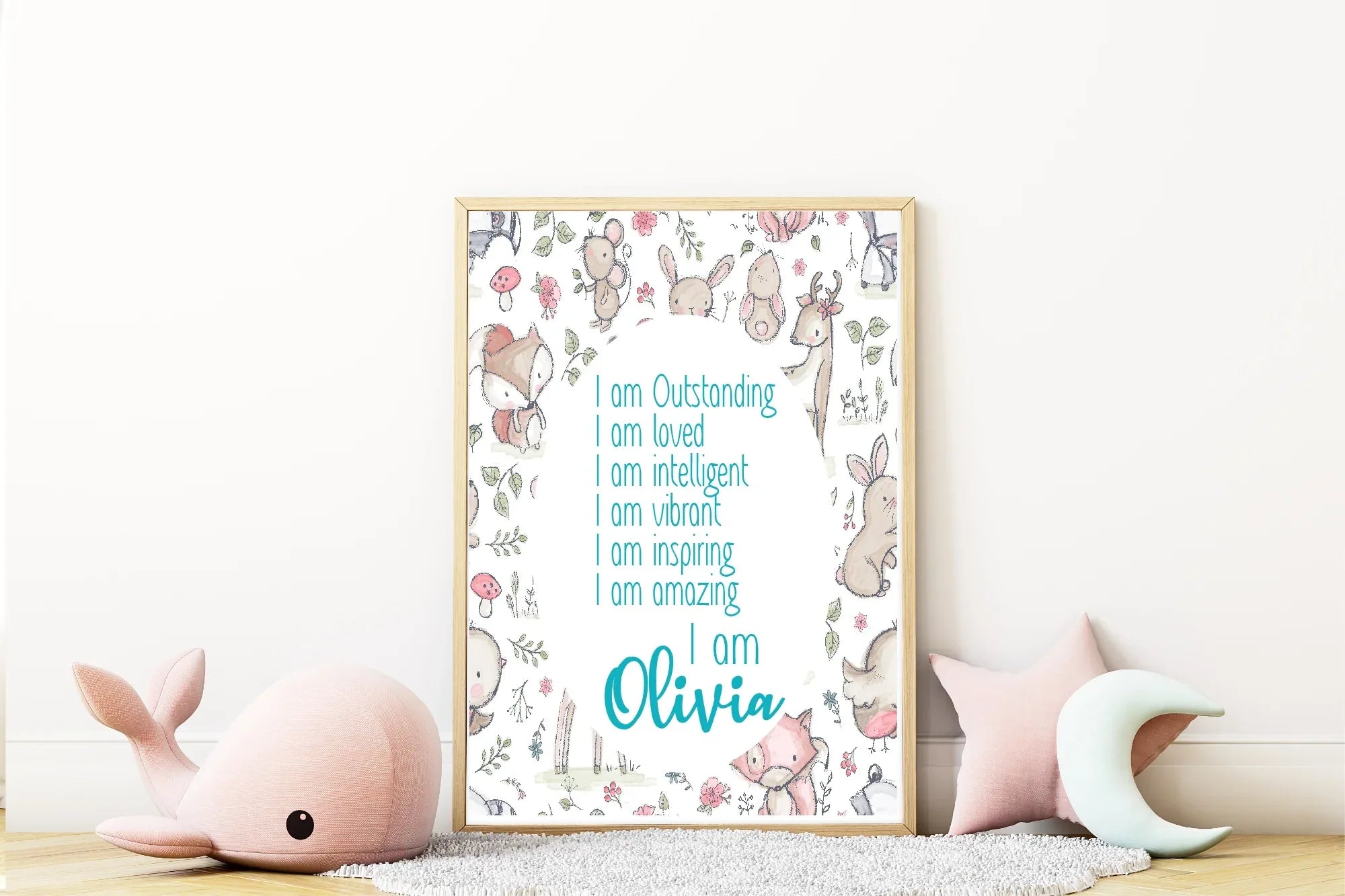 Woodland Animals Acrostic Poem - Larosier Prints