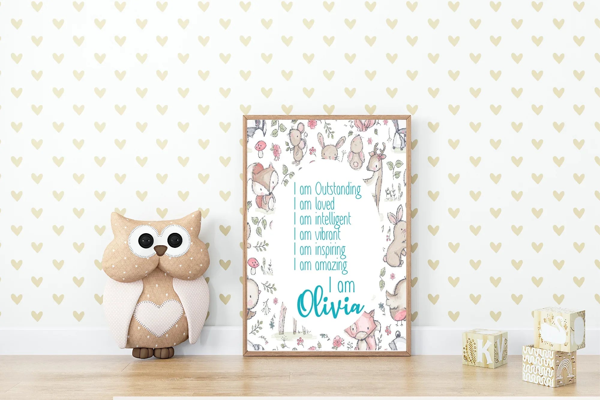 Woodland Animals Acrostic Poem - Larosier Prints