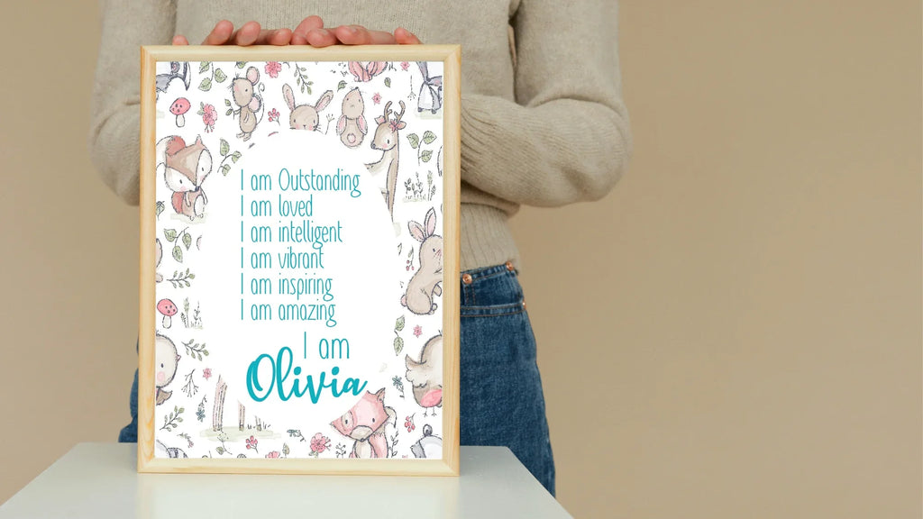 Woodland Animals Acrostic Poem - Larosier Prints