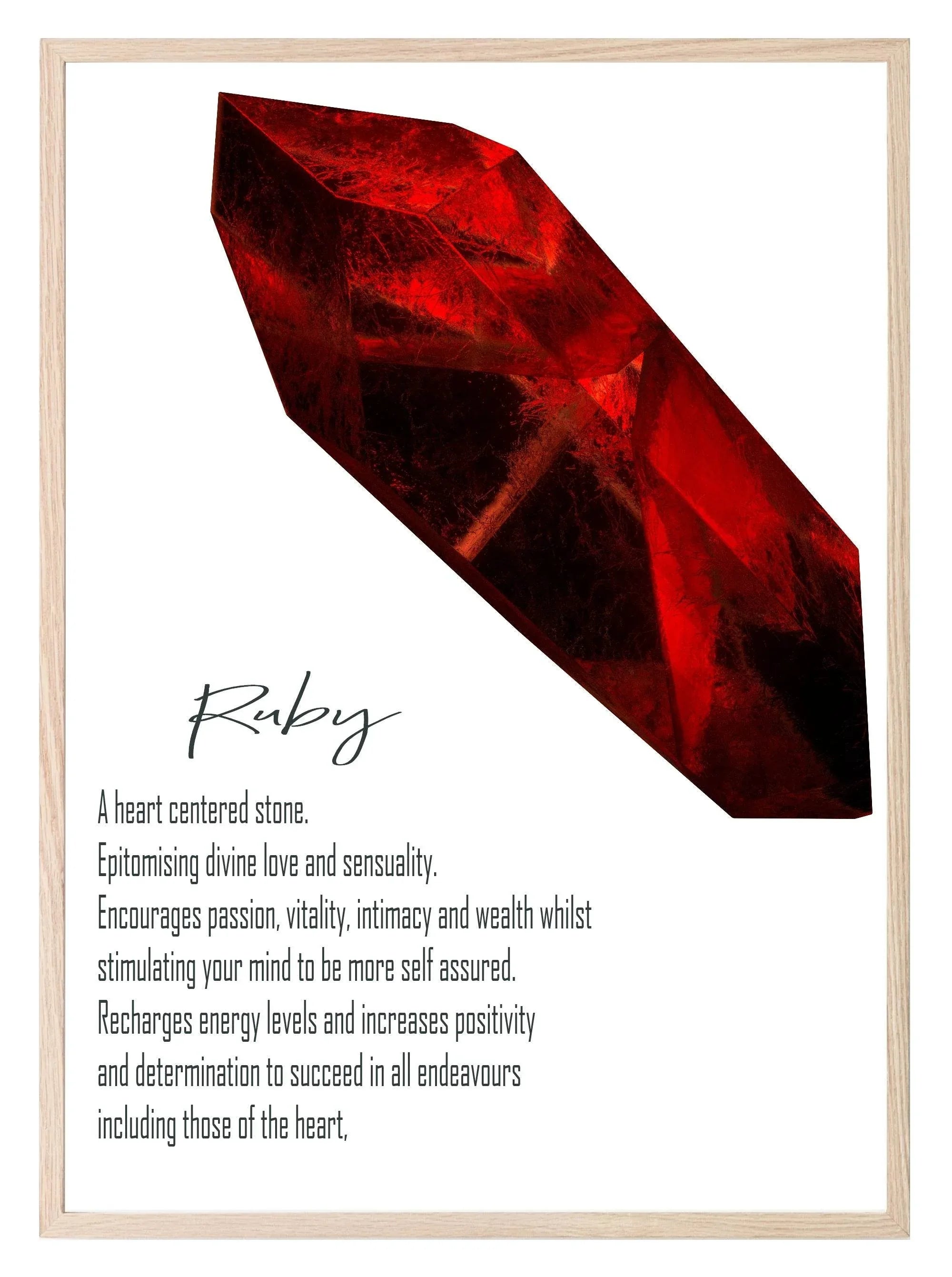 Ruby Definition Print | Crystals Wall Art - Larosier Prints