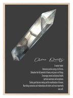 Clear Quartz Definition Print | Crystal gem Stone Wall Art | Light or Dark Background - Larosier Prints