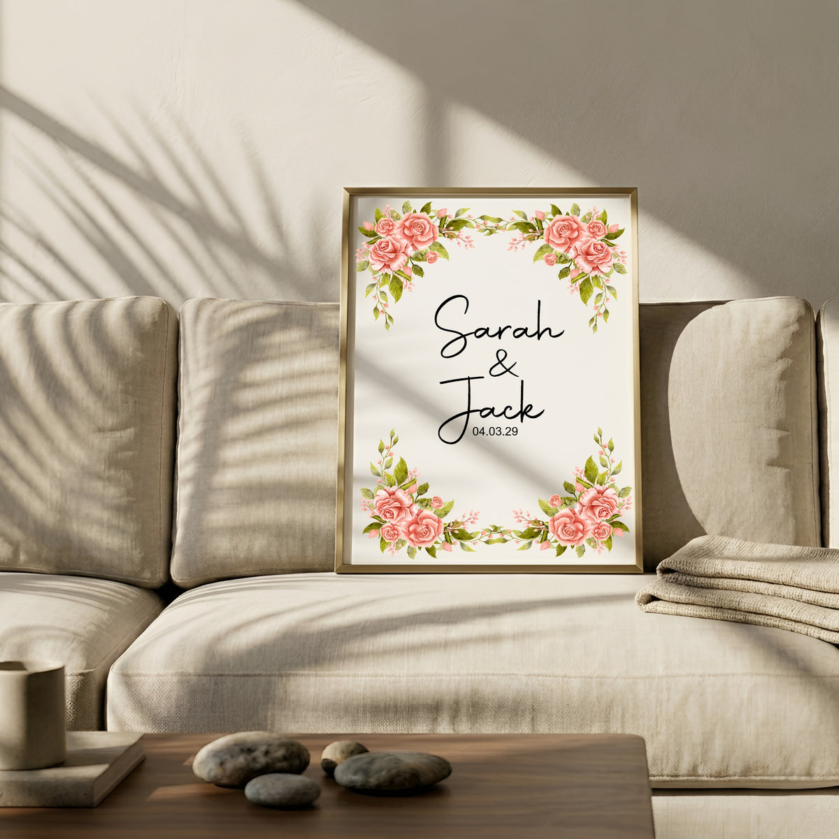 Pink Rose personalised Forever Print, product photo 1