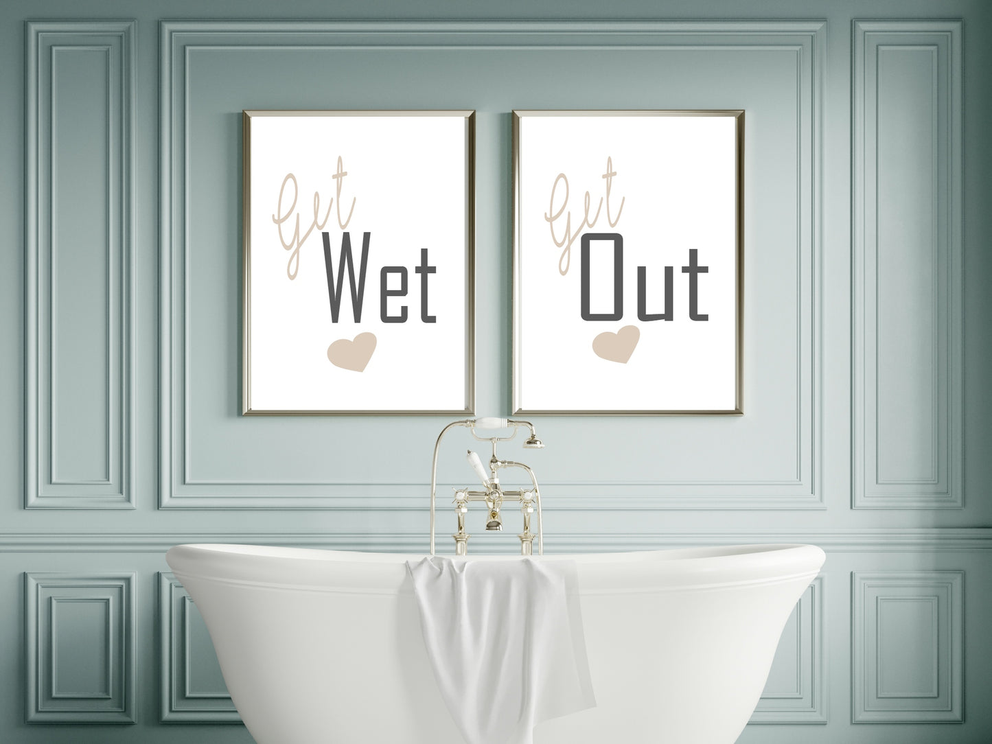 Get Wet Print | Fun Bathroom Wall Art | Customisable