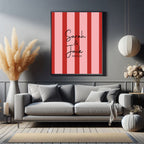 Red & Pink Stripes personalised Forever Print, product photo 2