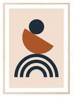 Navy, Rust & Tan Abstract Prints Collection | Modern Wall Art - Larosier Prints