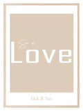 Personalised So In Love Print | Family & Love | Romantic Wall Art - Larosier Prints
