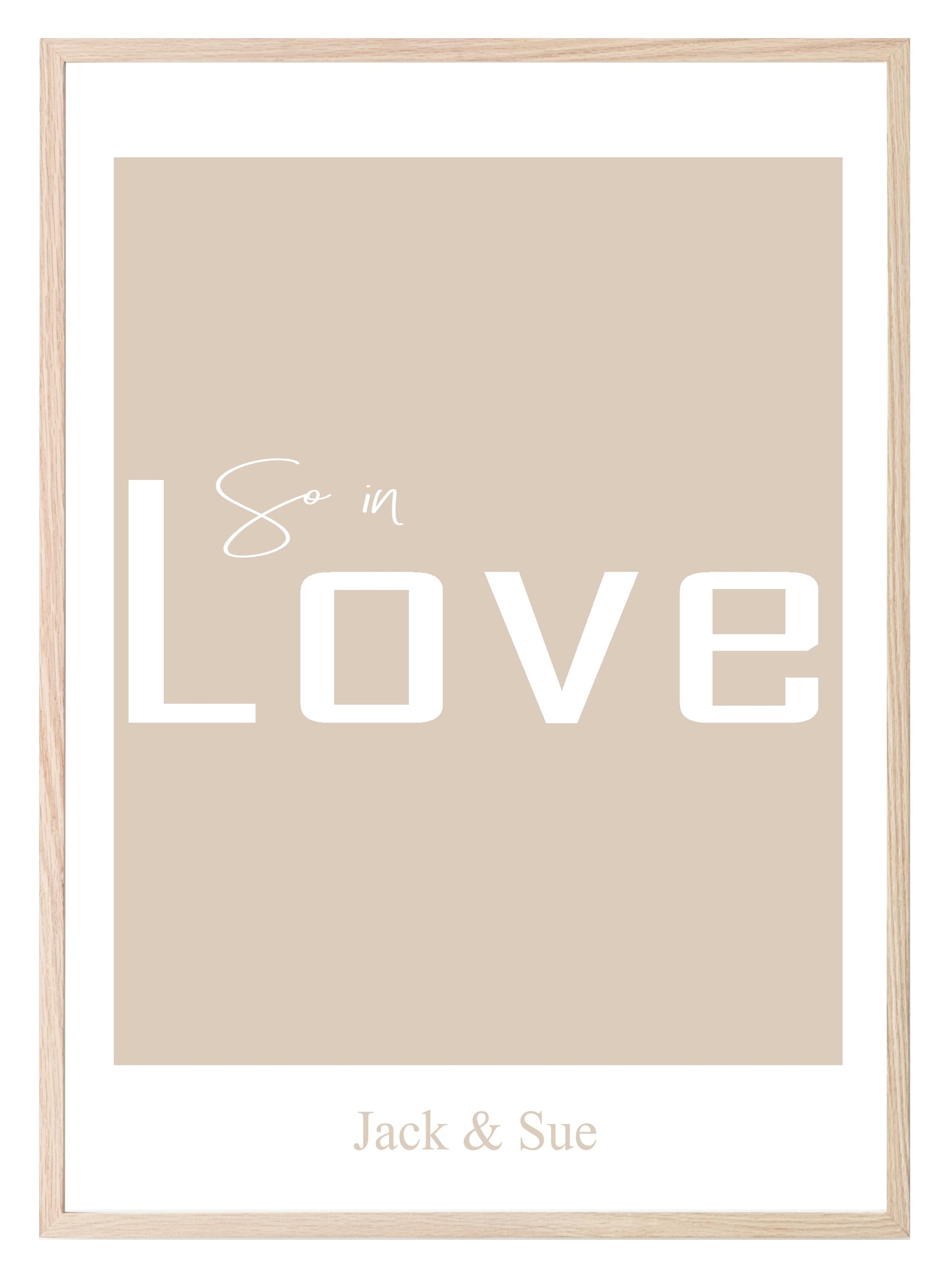 Personalised So In Love Print | Family & Love | Romantic Wall Art