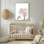 Girl on a Swing Print | Bright Kids Wall Art