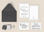 Matching Minimalist Invitation Suite, sold separately