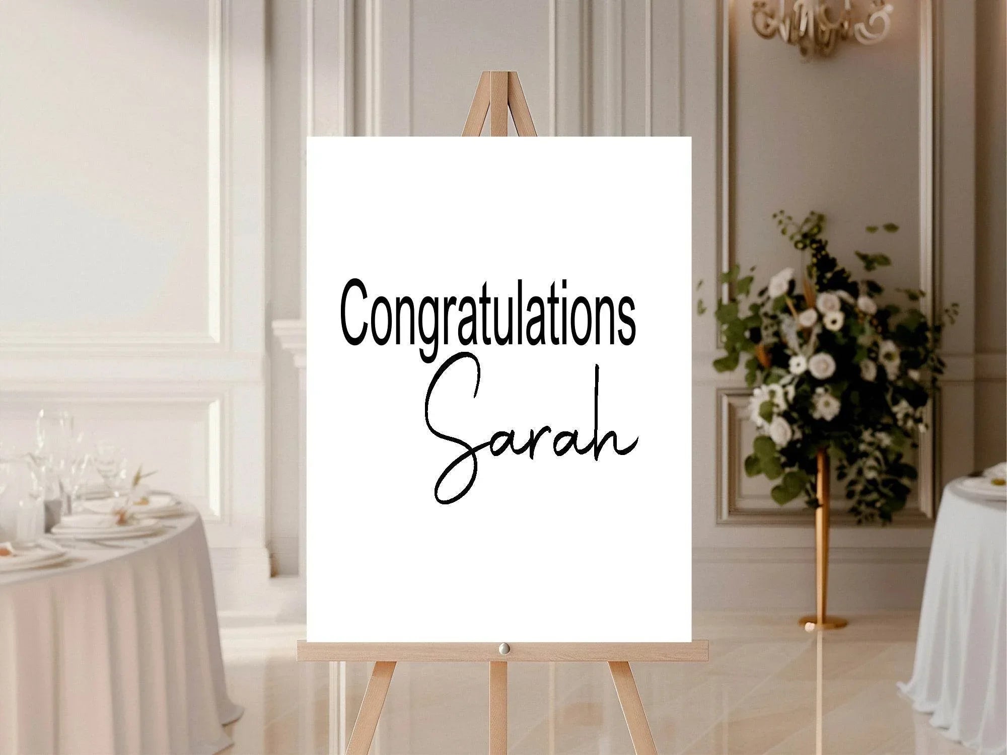 Minimalist Congratulations Party Sign - Larosier Prints