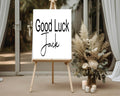 Minimalist Good Luck Party Sign - Larosier Prints