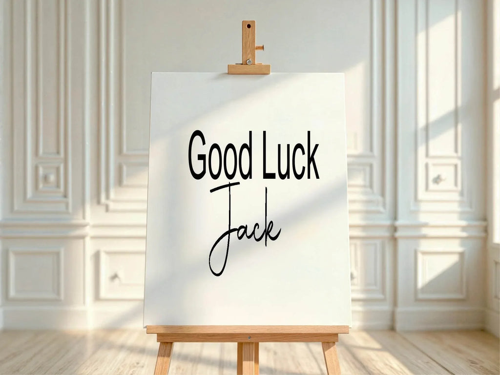 Minimalist Good Luck Party Sign - Larosier Prints