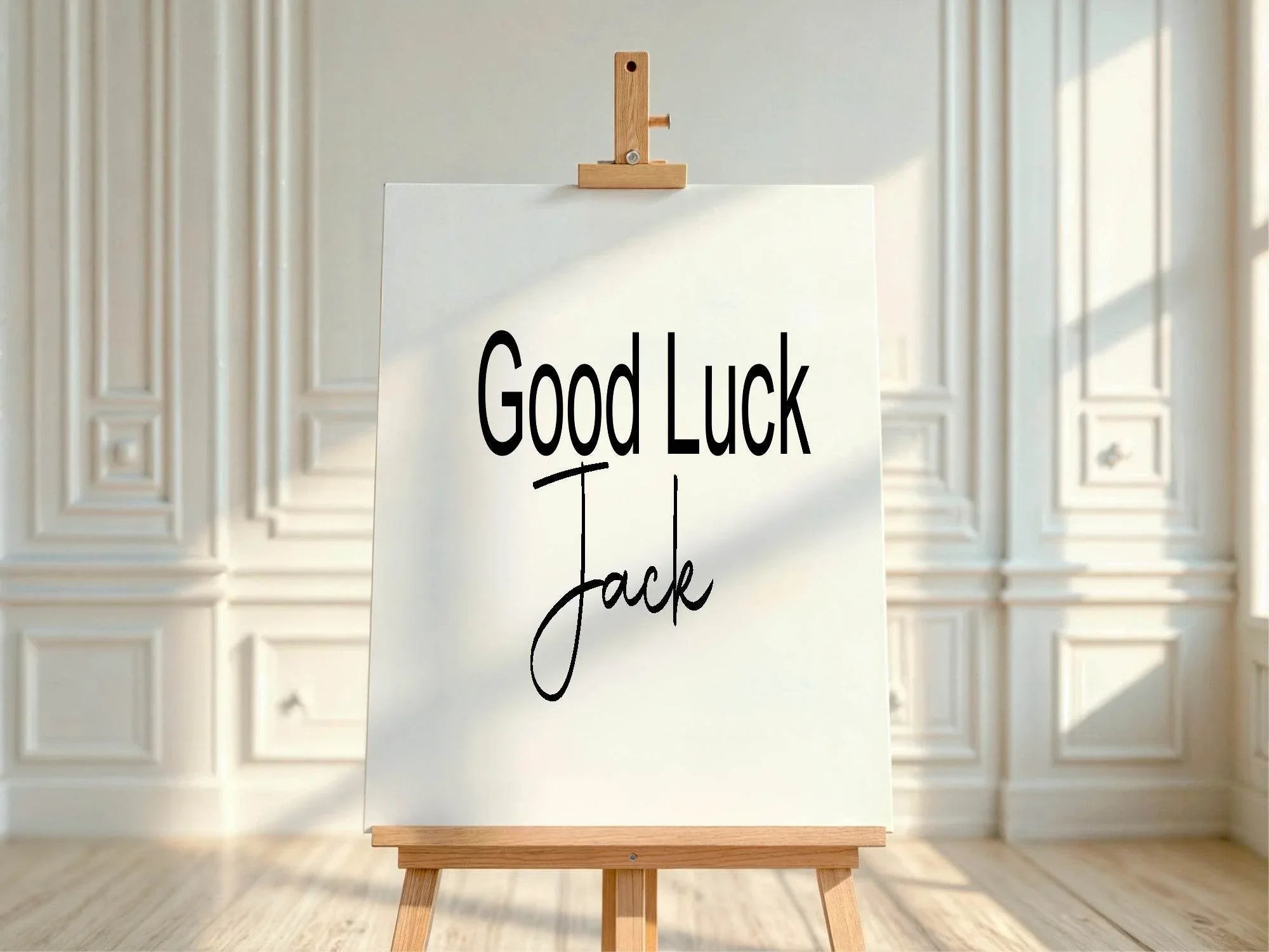 Minimalist Good Luck Party Sign - Larosier Prints