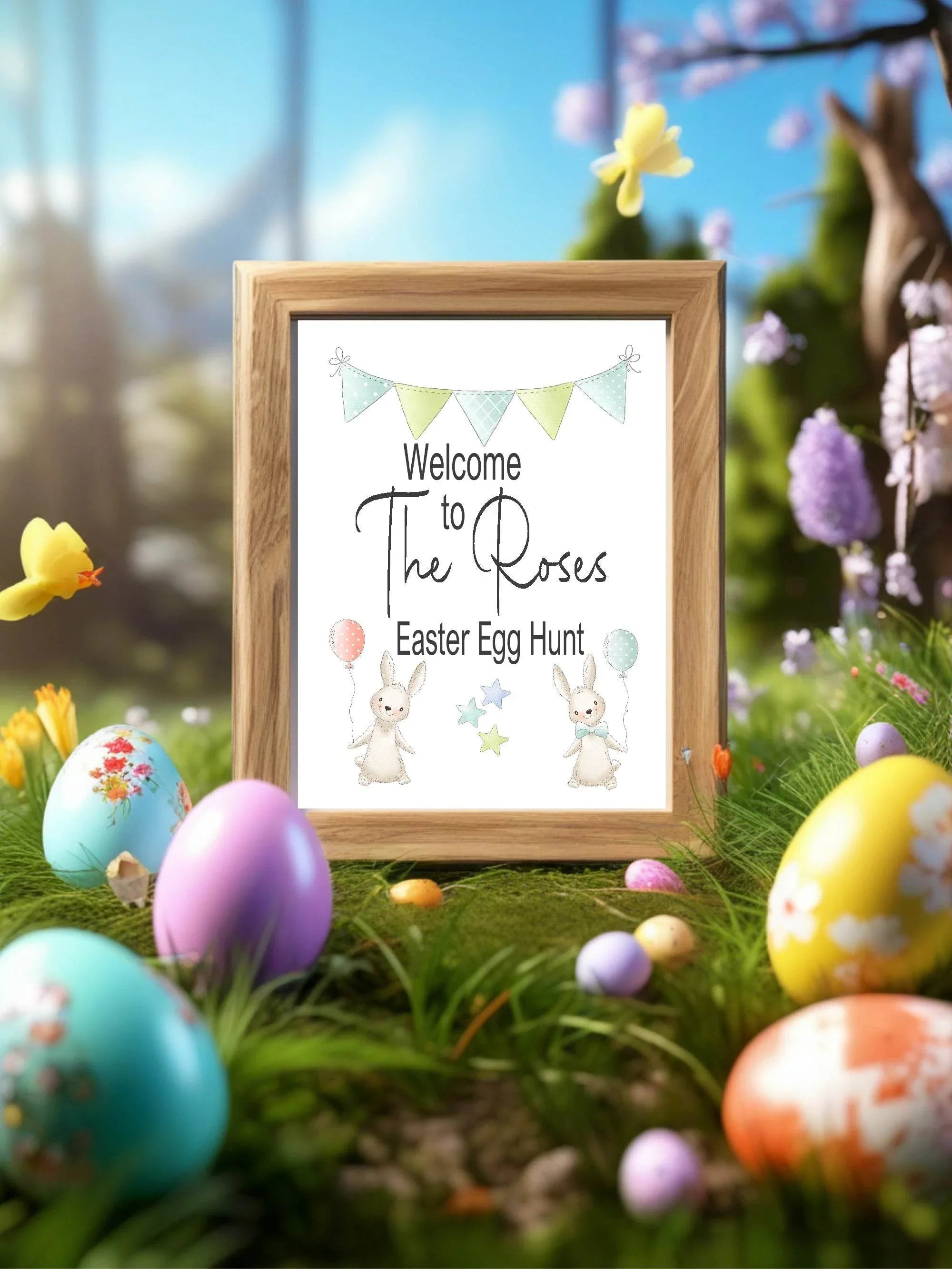 Some Bunny Welcome Easter Egg Hunt Sign - Larosier Prints
