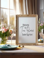 Minimalist Welcome Easter Egg Hunt Sign - Larosier Prints