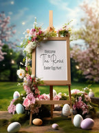 Minimalist Welcome Easter Egg Hunt Sign - Larosier Prints