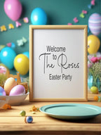 Minimalist Welcome Easter Party Sign - Larosier Prints