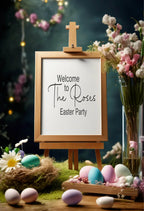 Minimalist Welcome Easter Party Sign - Larosier Prints