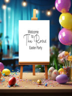 Minimalist Welcome Easter Party Sign - Larosier Prints