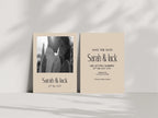 Beige Photo Save The Date Wedding Party Cards & Envelopes | Pack of 10 Double Sided - Larosier Prints