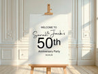 Minimalist Anniversary Welcome Party Sign - Larosier Prints